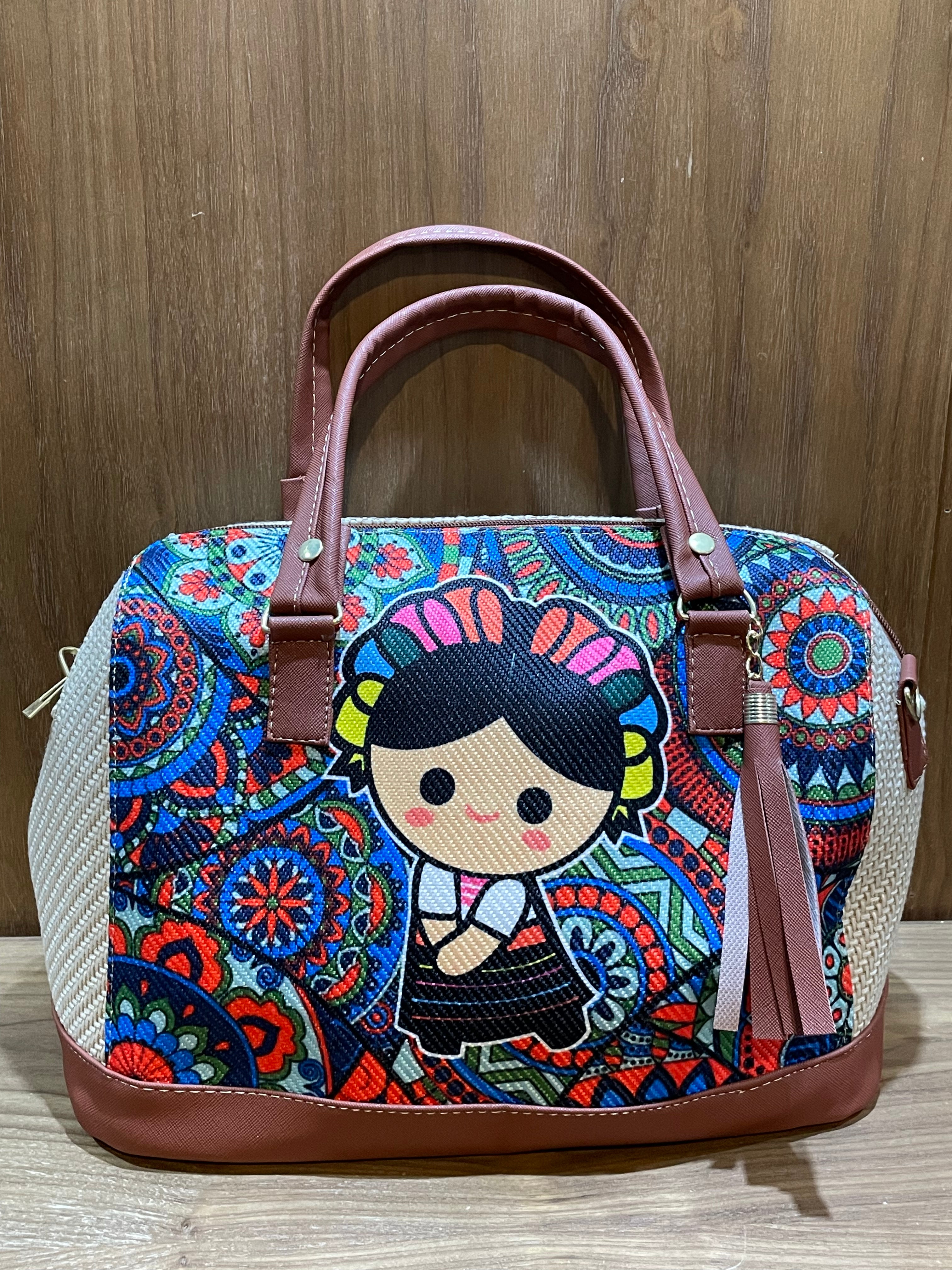Bolsa artesanal de yute - Frida Kahlo