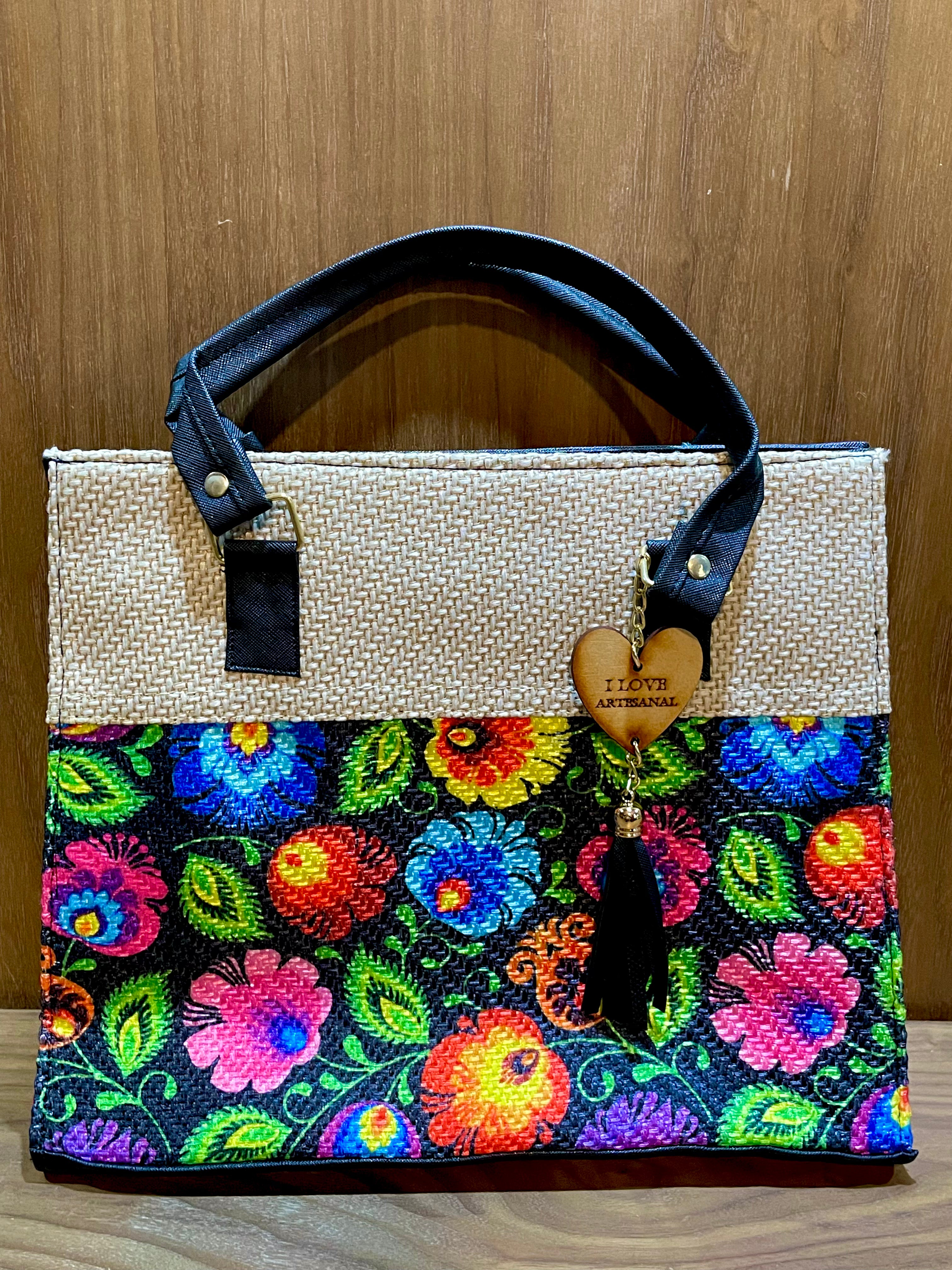 Bolsa artesanal de yute