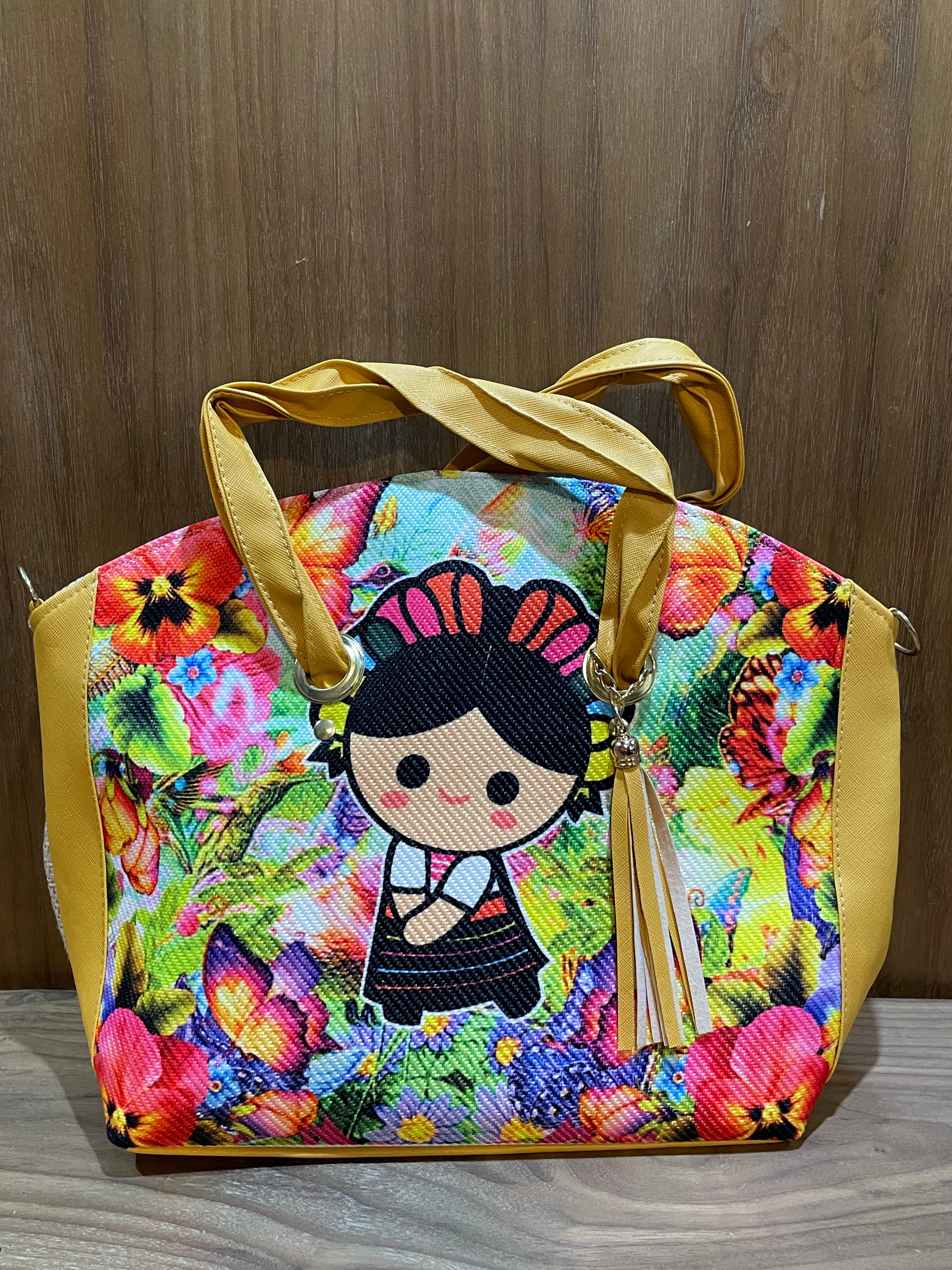 Bolsa artesanal de yute - Frida Kahlo