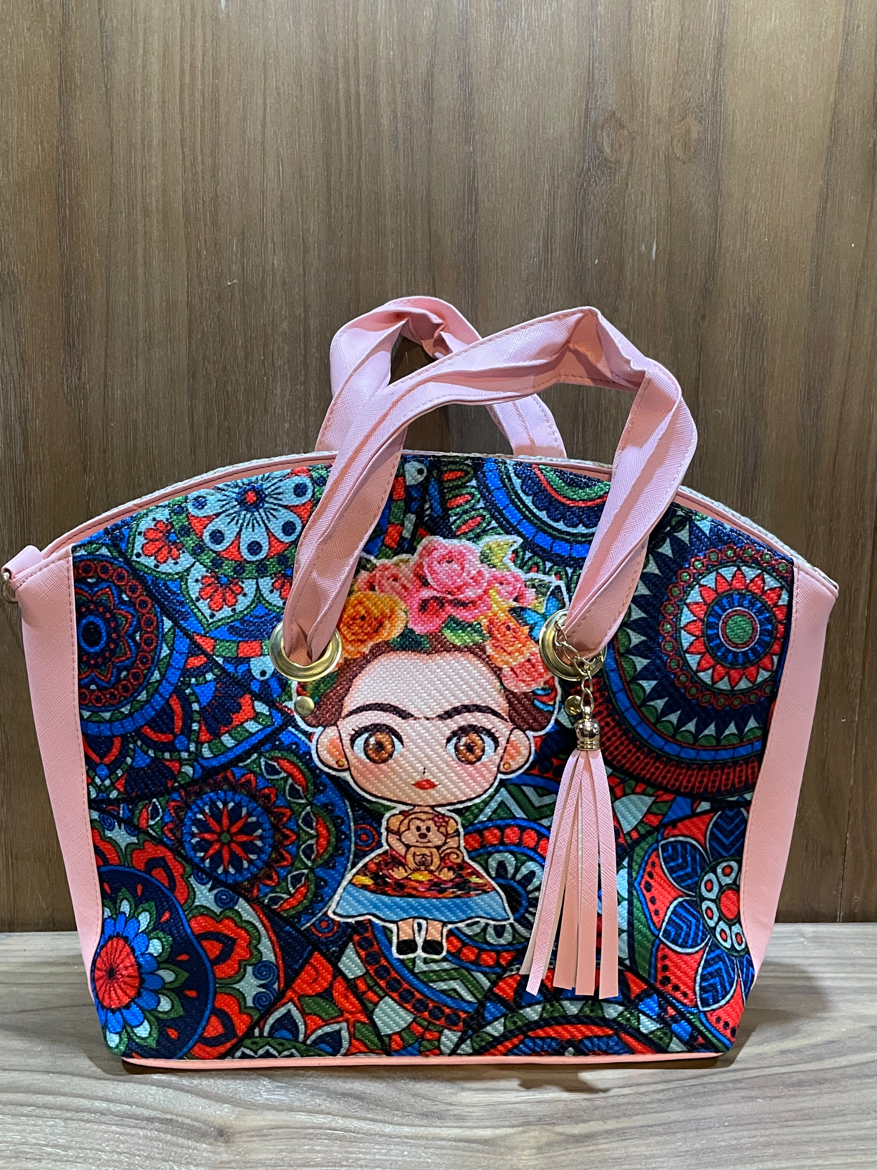 Bolsa artesanal de yute - Frida Kahlo