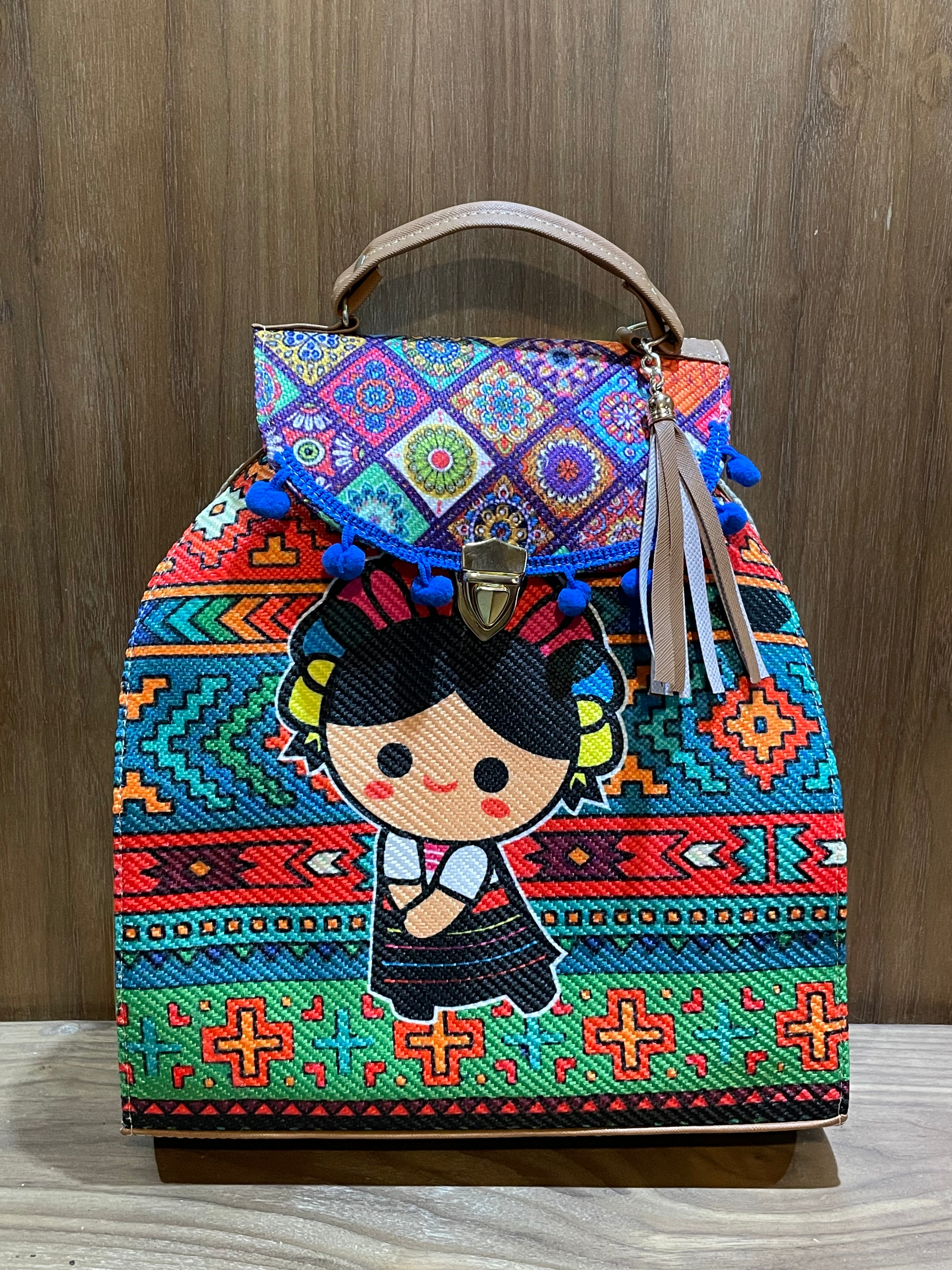 Bolsa artesanal de yute - Frida Kahlo